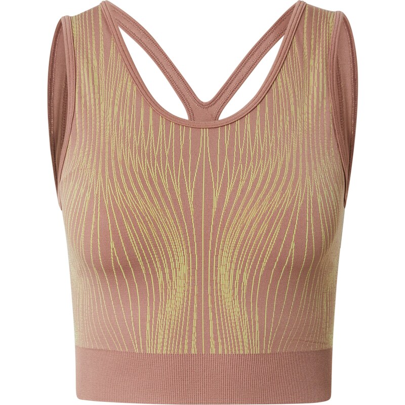 NIKE Sportovní top žlutá / starorůžová