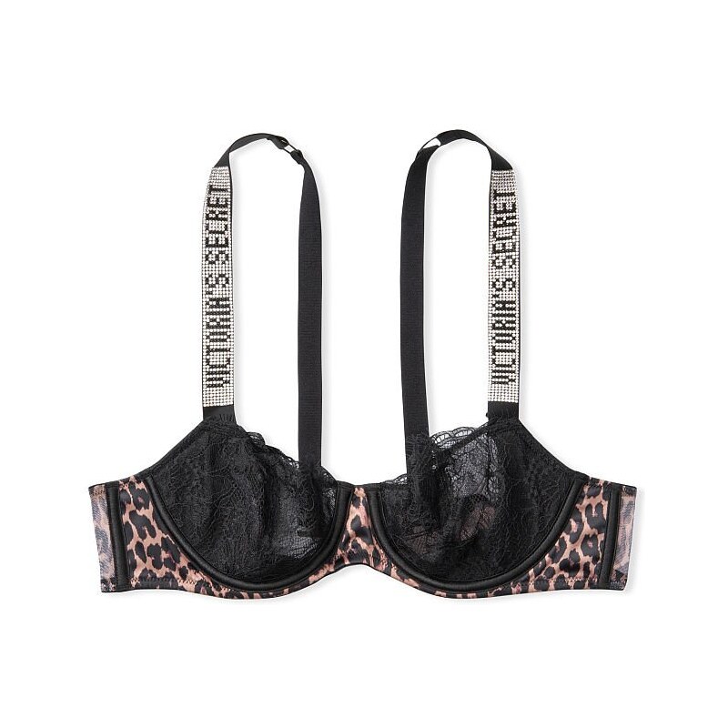 Victoria's Secret VERY SEXY animal balconette podprsenka Wicked Unlined Shine Strap Balconette Bra