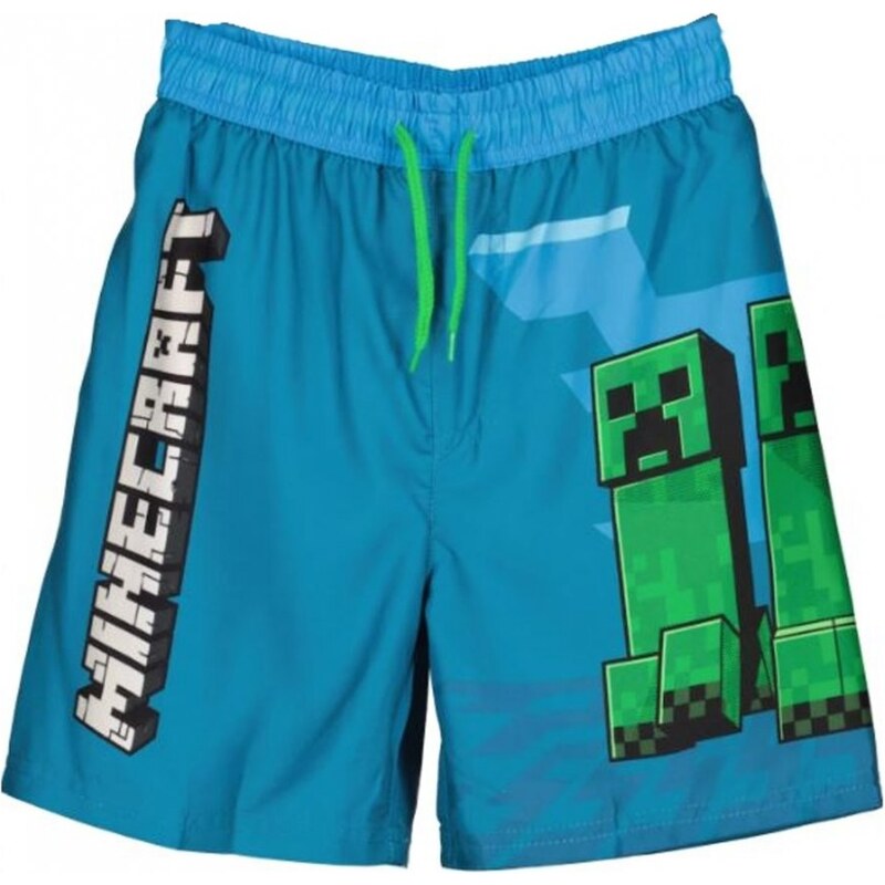 Fashion.uk Dětské / chlapecké plavky / koupací šortky Minecraft - motiv Creepers