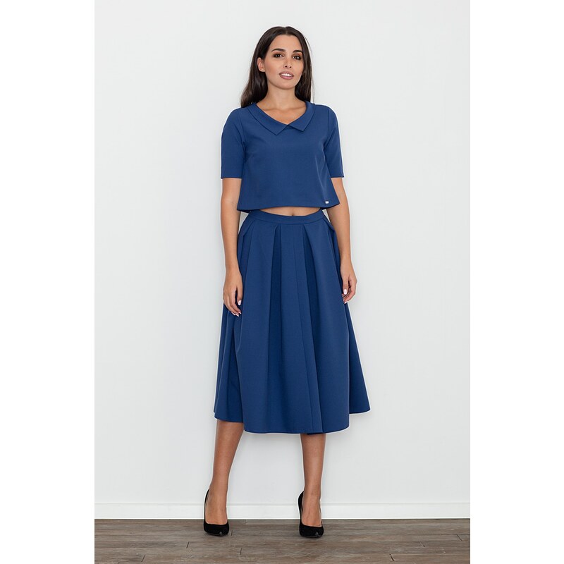FIGL Set crop top + dlouhá sukně M579 Navy Tmavě modrá 84022585