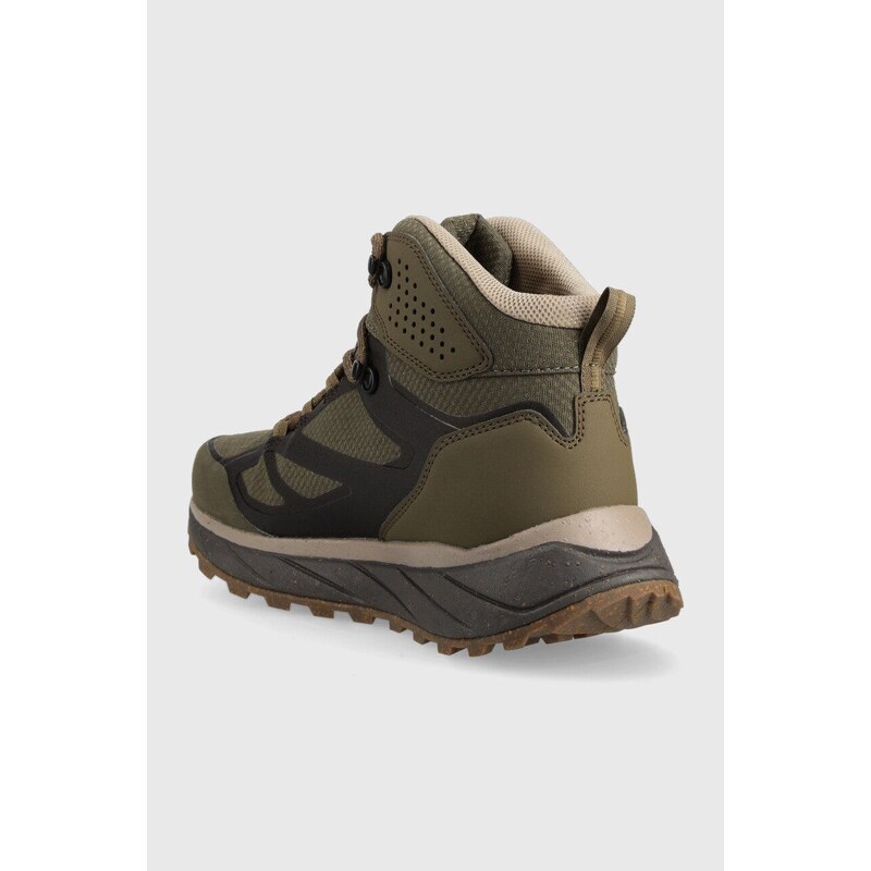 Boty Jack Wolfskin Terraventure Texapore mid pánské, zelená barva, zateplené