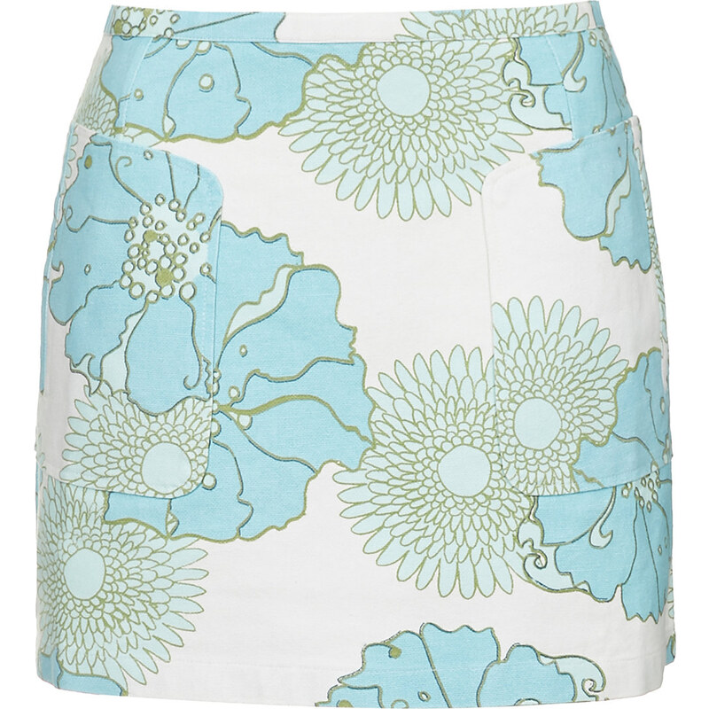 Topshop '60s Floral Print Pelmet Skirt