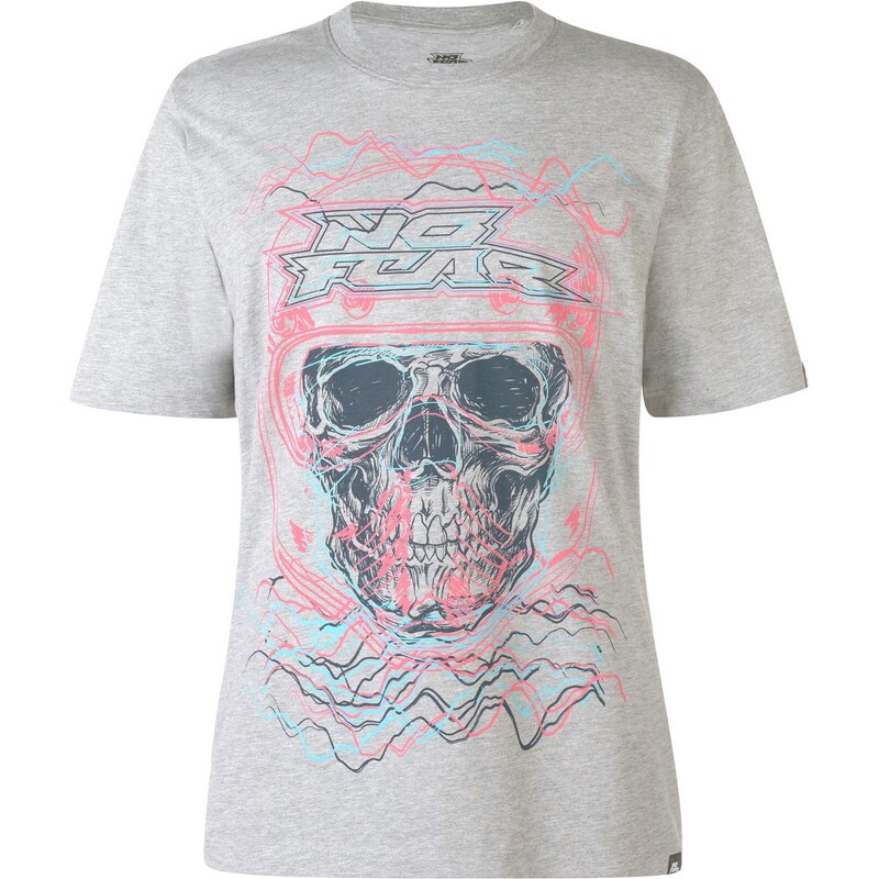 pánské tričko NO FEAR - GREY SKULLS - XL