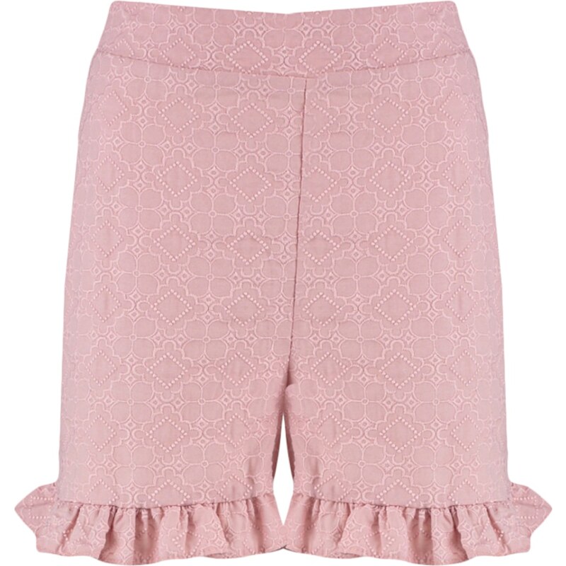 Trendyol Pink Frilly Brode Woven Shorts