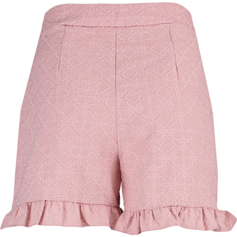 Trendyol Pink Frilly Brode Woven Shorts