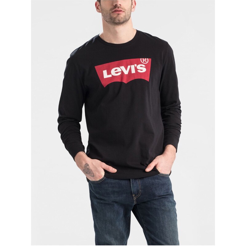 Levi's Černé pánské tričko Levi's - Pánské