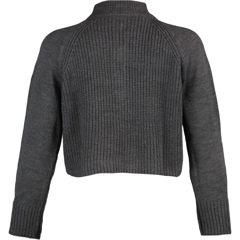 Trendyol Anthracite Stand-up Collar Knitwear Sweater