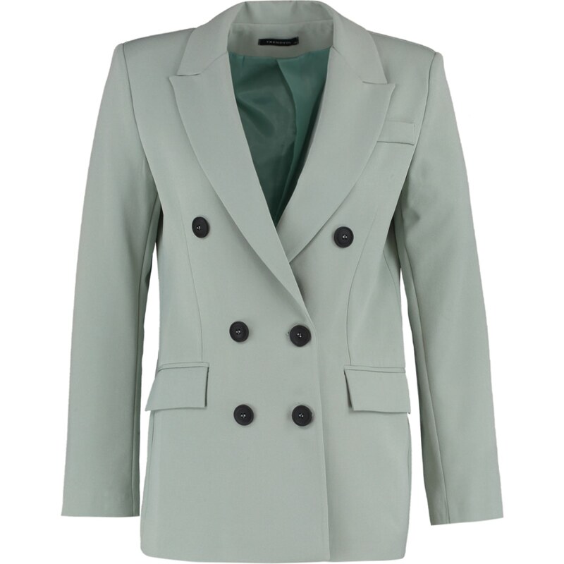 Trendyol Mint Woven Lined Double Breasted Closure Blazer Jacket