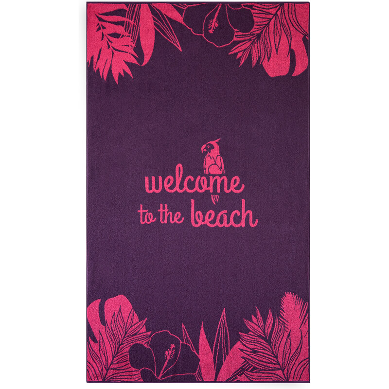 Plážová osuška Zwoltex Welcome Pink/Violet