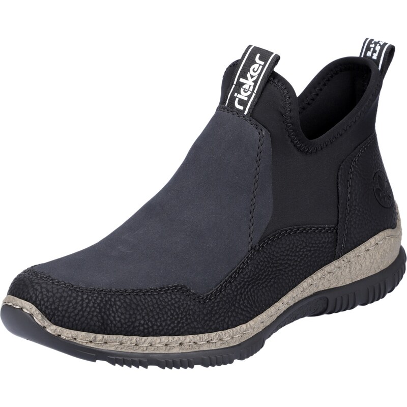 Rieker Slip on boty černá