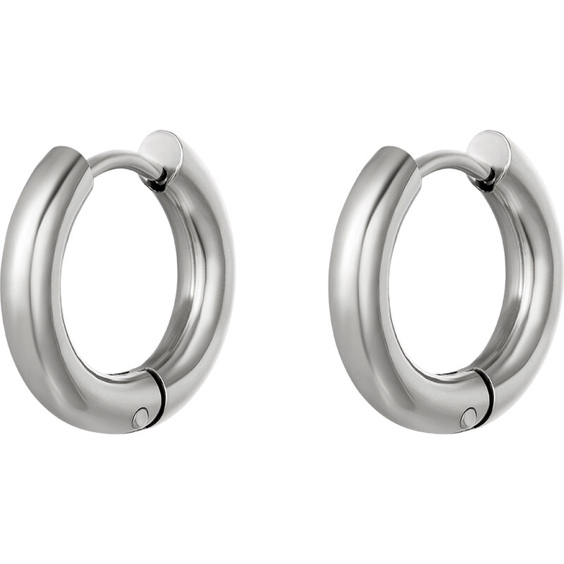 SYLVIENE Náušnice kruhy CREOLES Silver 16 mm 72792346