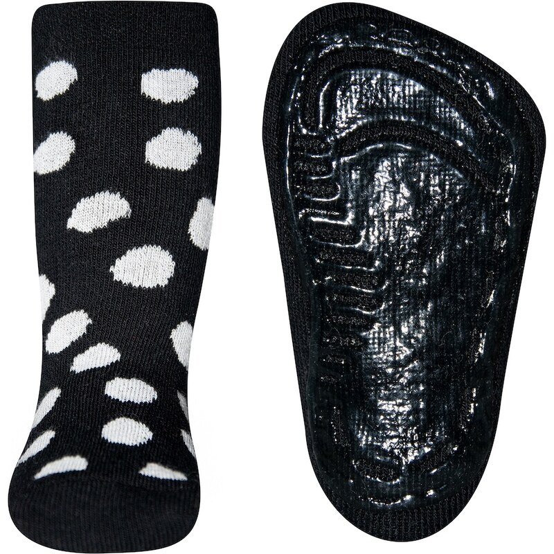 Ewers Ponožky s protiskluzem černobílé Puntík