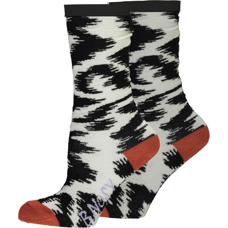 B-nosy Dívčí ponožky černobílé zebra