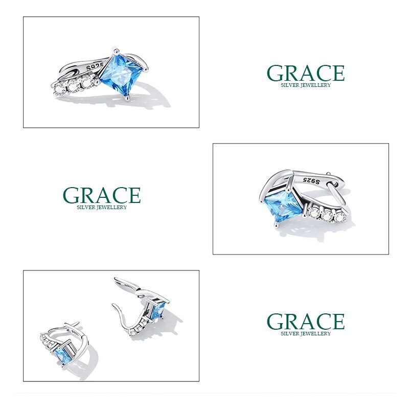 GRACE Silver Jewellery Stříbrné náušnice se zirkony Elisa, stříbro 925/1000