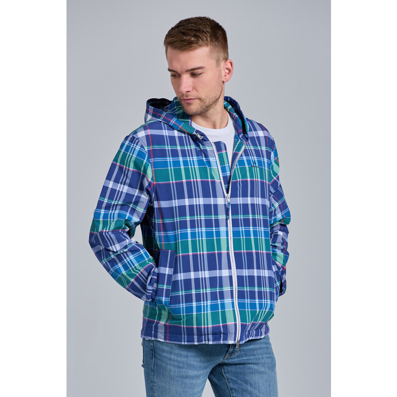 BUNDA GANT D1. THE MADRAS WINDBREAKER modrá L