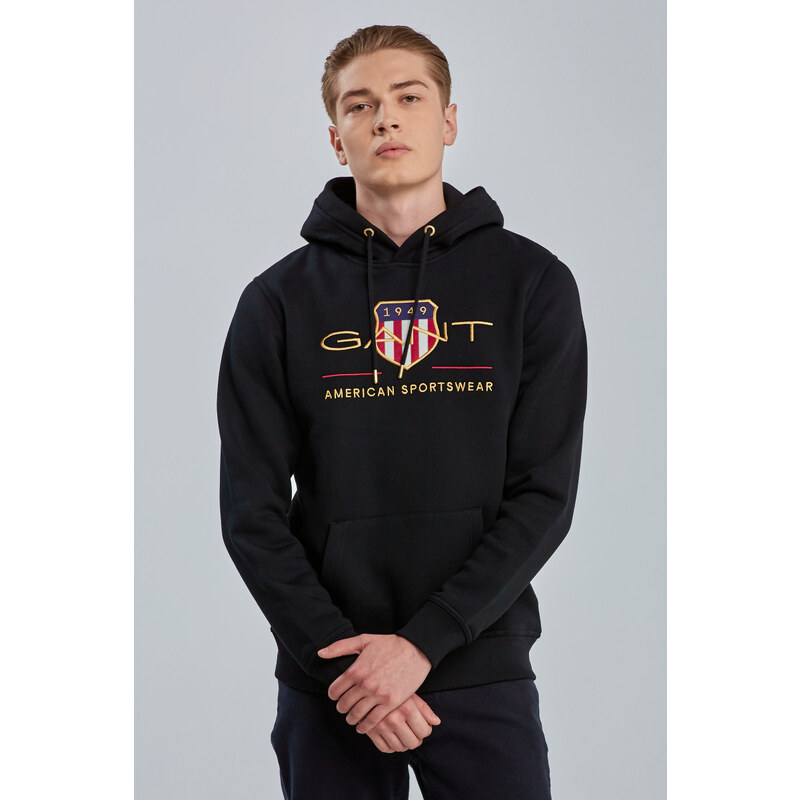 MIKINA GANT ARCHIVE SHIELD HOODIE černá L