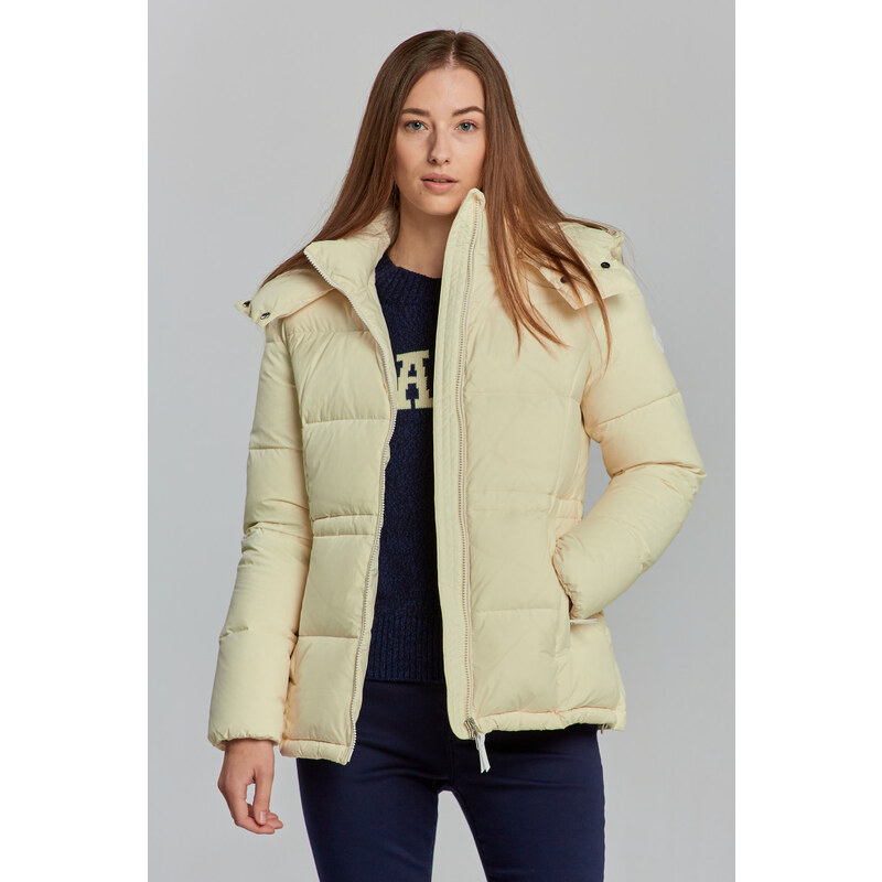 BUNDA GANT D2. MID LENGTH DOWN JACKET bílá S