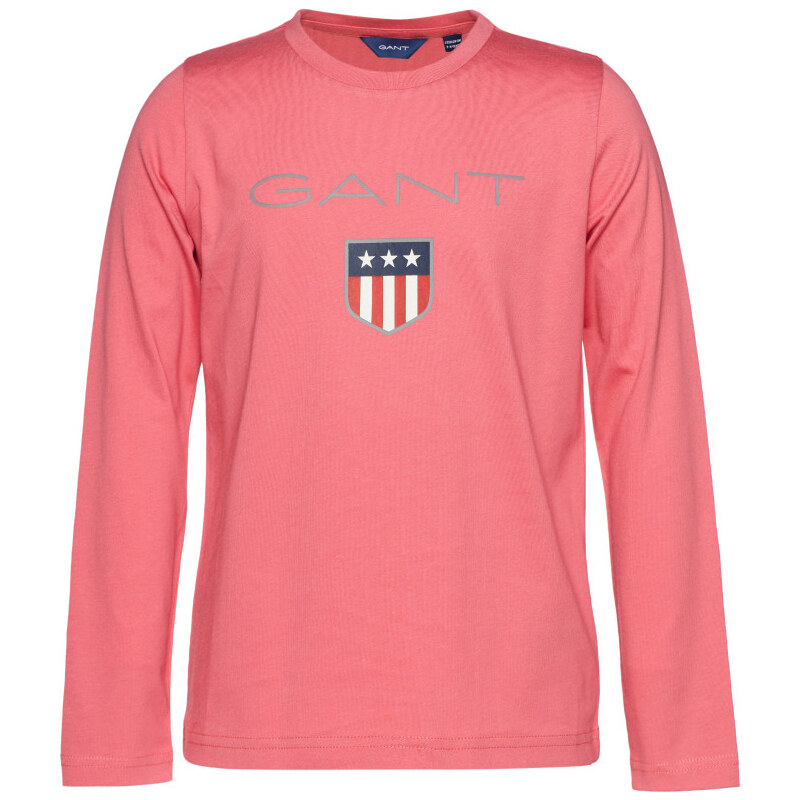 TRIČKO GANT D1. GANT SHIELD LS T-SHIRT růžová 98/104