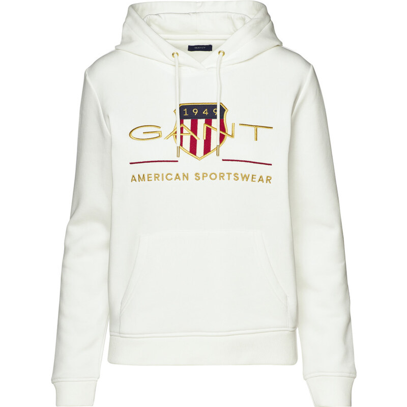 MIKINA GANT ARCHIVE SHIELD SWEAT HOODIE bílá XS