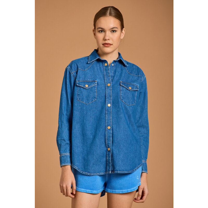 KOŠILE GANT D1. RELAXED DENIM SHIRT modrá 38