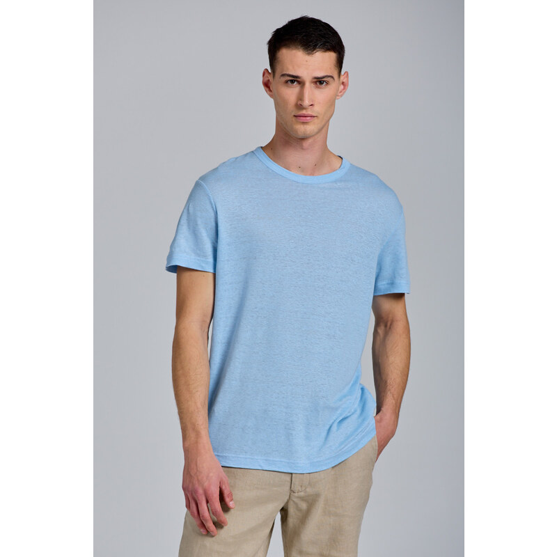 TRIČKO GANT D2. LINEN SS T-SHIRT modrá L