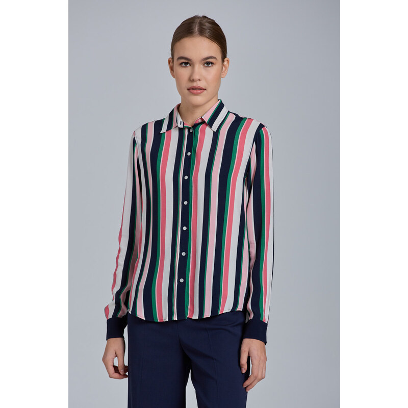 KOŠILE GANT D1. REG MULTI STRIPE SHIRT zelená 34