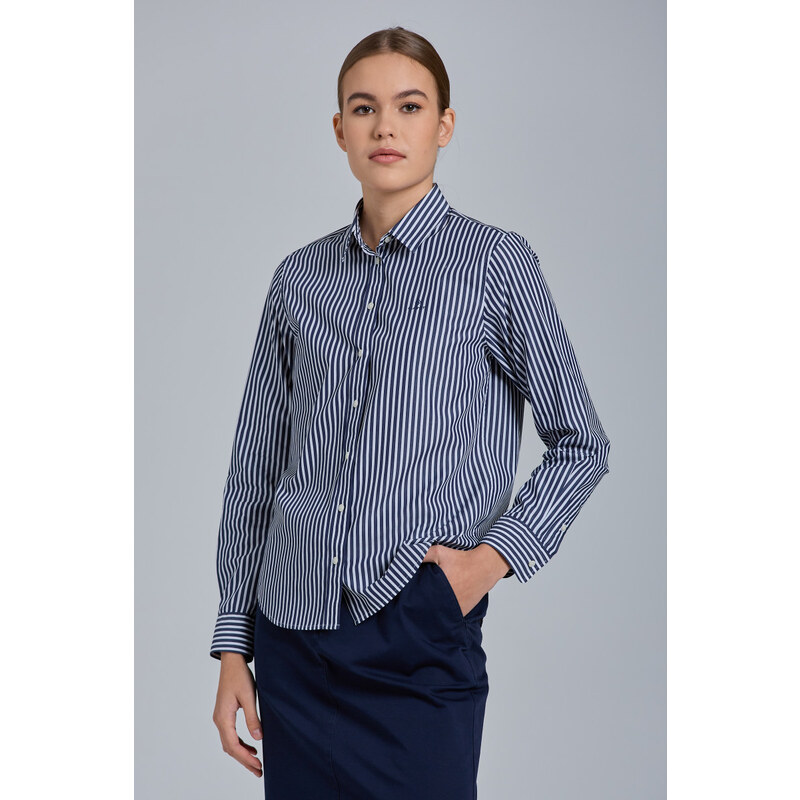 KOŠILE GANT REG BROADCLOTH STRIPED SHIRT modrá 34