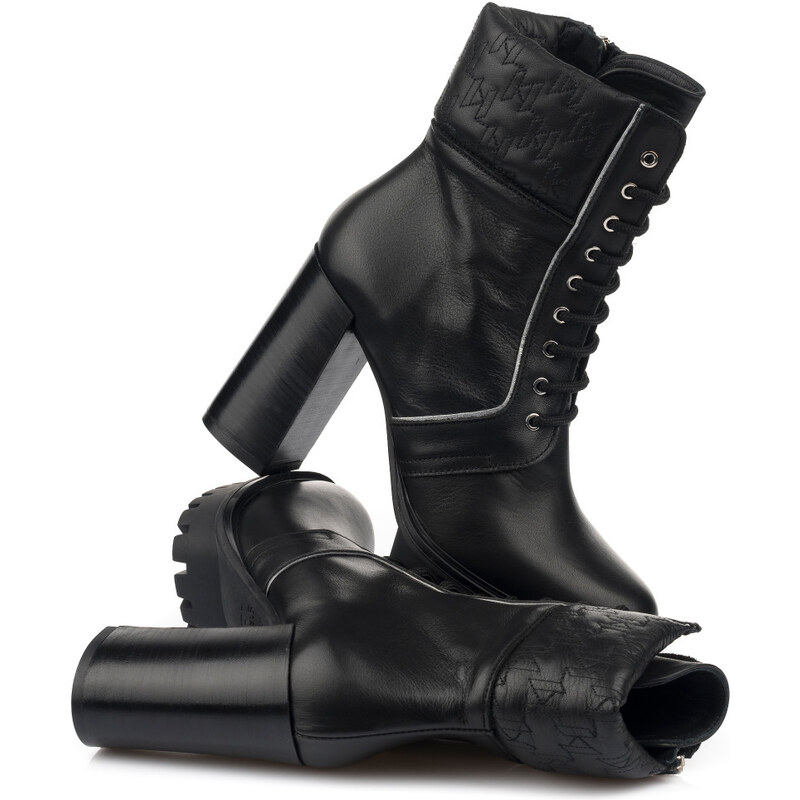 KOTNÍKOVÁ OBUV KARL LAGERFELD VOYAGE IV MONOGRAM ANKLE LACE BOOT