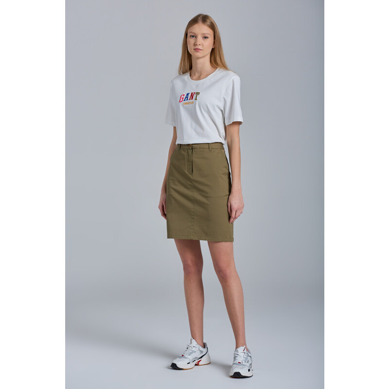 SUKNĚ GANT SLIM CLASSIC CHINO SKIRT zelená 36