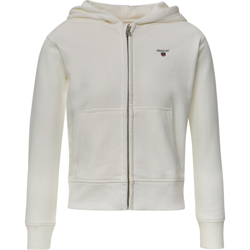 MIKINA GANT THE ORIGINAL FULL ZIP SWEAT HOODIE bílá 134/140