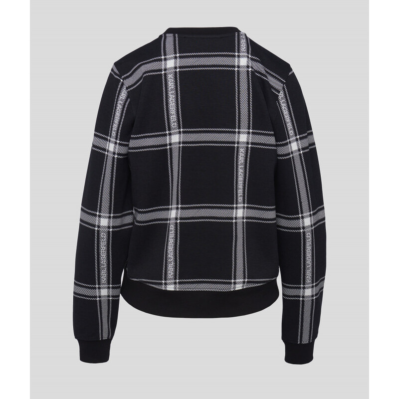 MIKINA KARL LAGERFELD CHECK PRINTED SWEATSHIRT