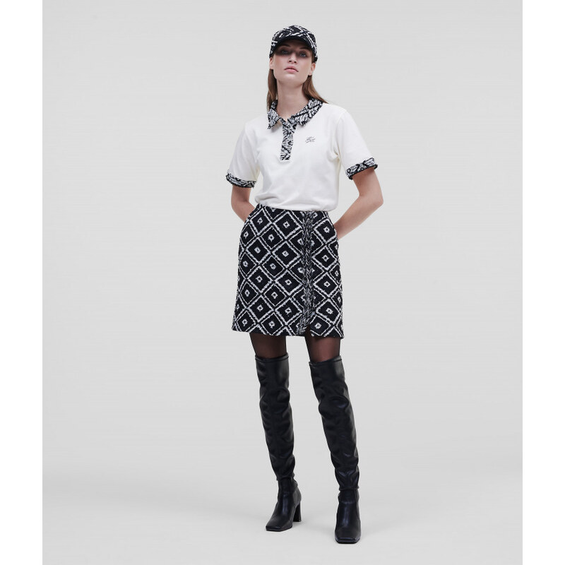 SUKNĚ KARL LAGERFELD BOUCLE WRAP SKIRT