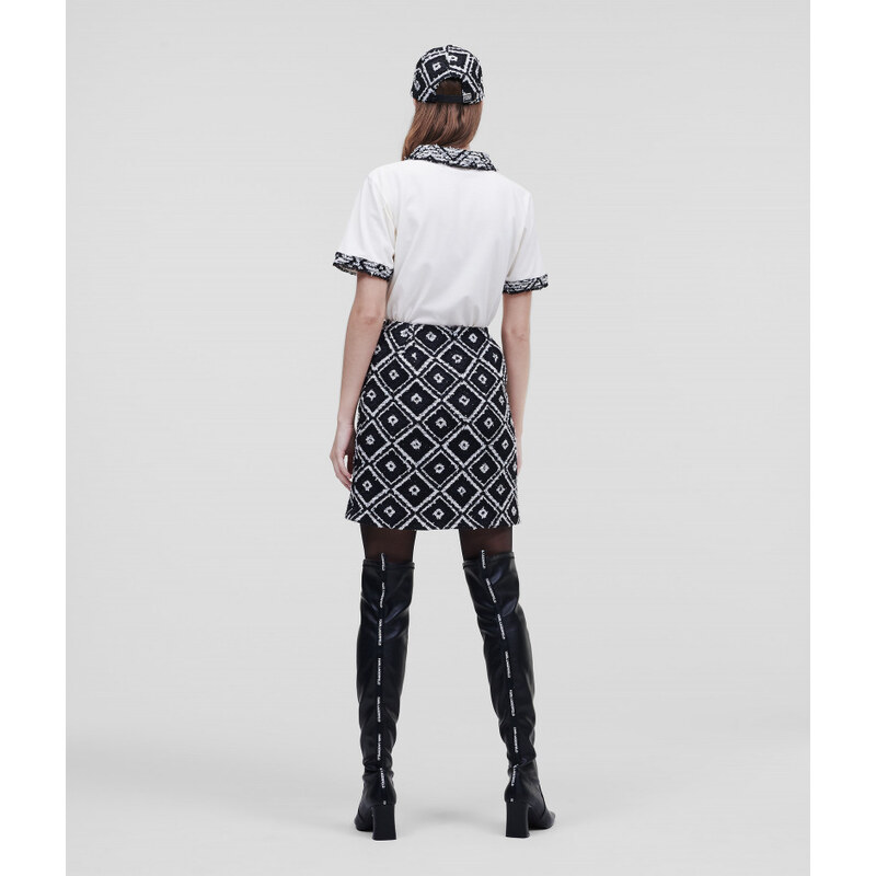 SUKNĚ KARL LAGERFELD BOUCLE WRAP SKIRT