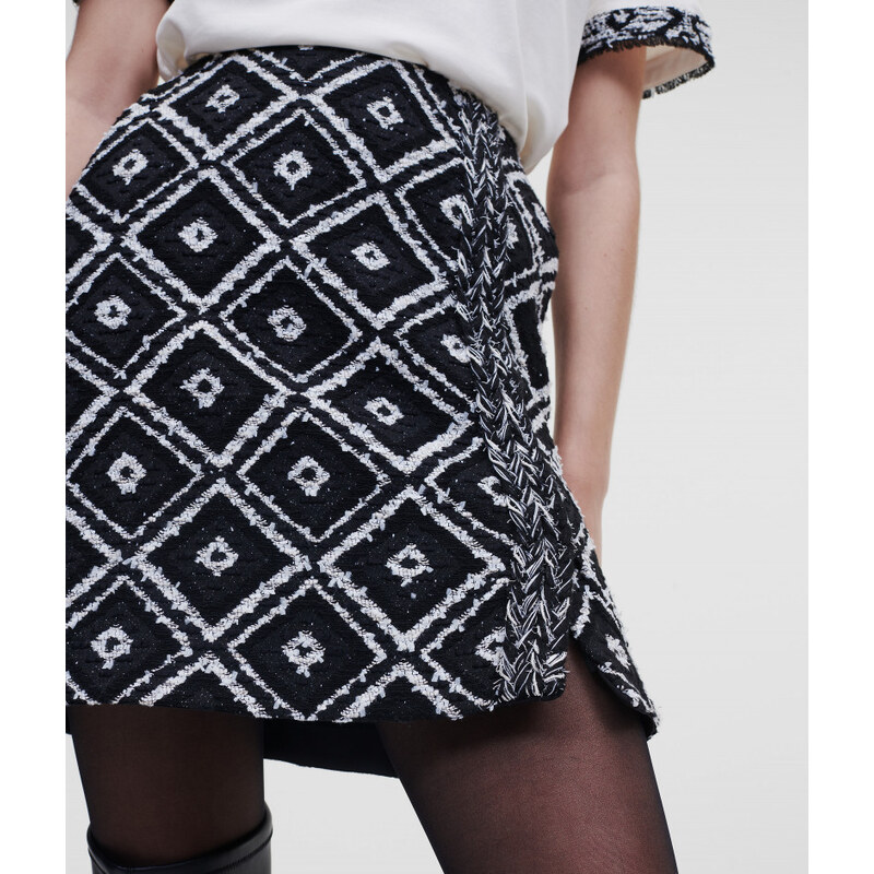 SUKNĚ KARL LAGERFELD BOUCLE WRAP SKIRT