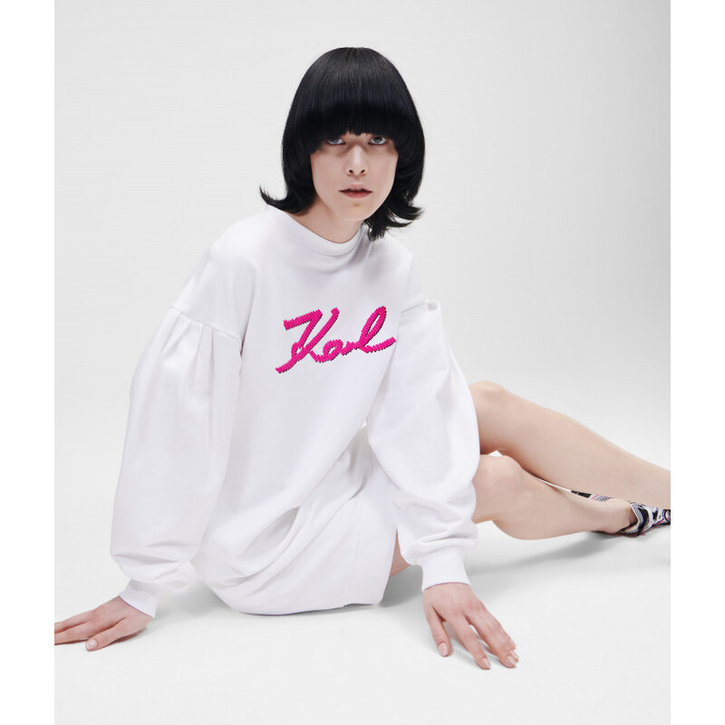 ŠATY KARL LAGERFELD KARL SIGNATURE SWEAT DRESS