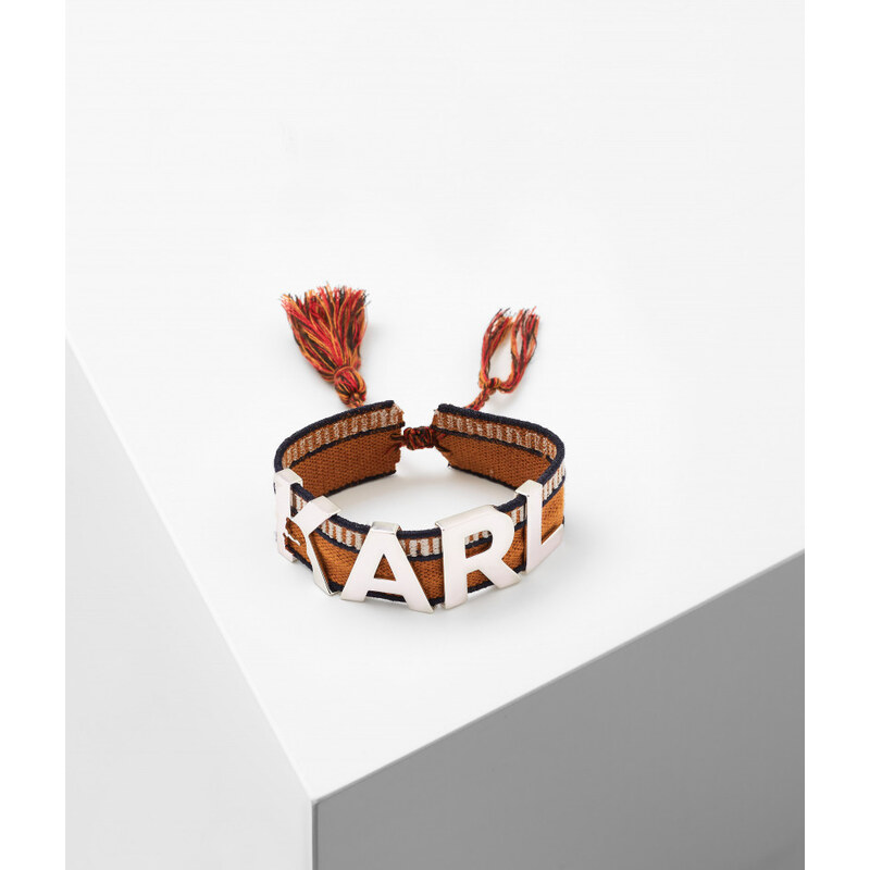 ŠPERK KARL LAGERFELD K/WOVEN METAL LOGO BRACELET 4