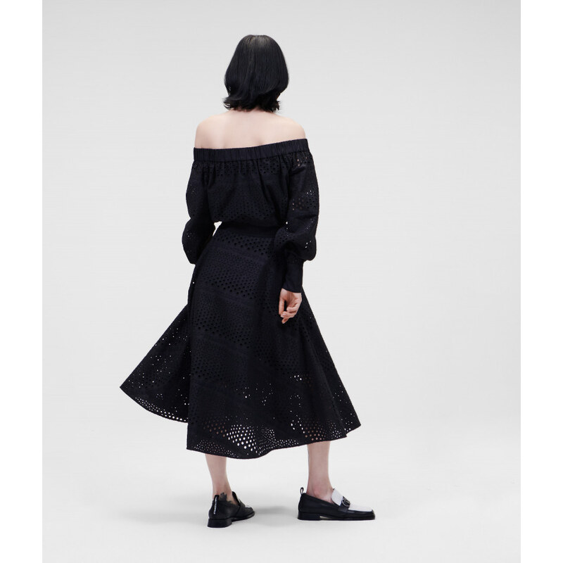 SUKNĚ KARL LAGERFELD BRODERIE ANGLAISE SKIRT