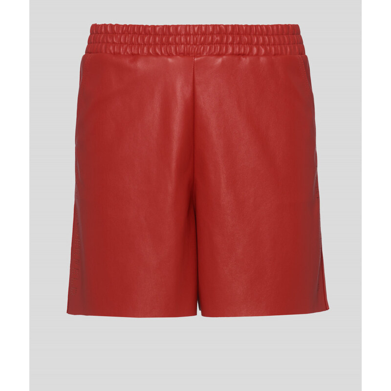 ŠORTKY KARL LAGERFELD PERFORATED FAUX LEATHER SHORTS