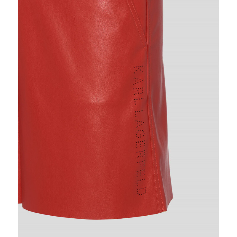 ŠORTKY KARL LAGERFELD PERFORATED FAUX LEATHER SHORTS