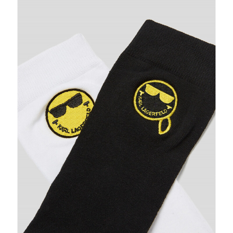 PONOŽKY KARL LAGERFELD KARL X SMILEY LONG SOCK 2PACK