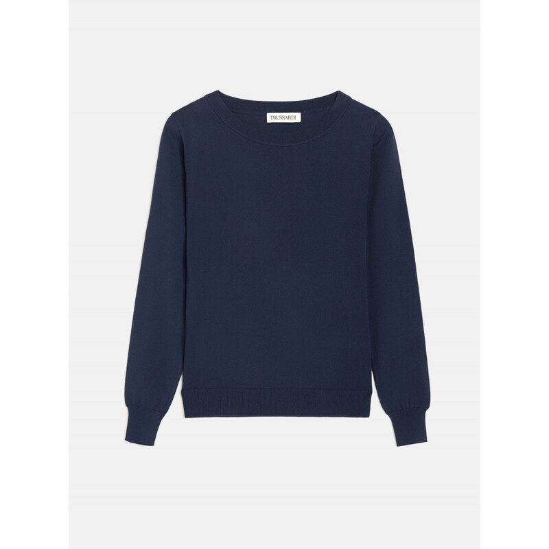 SVETR TRUSSARDI SWEATER BOAT NECK VISCOSE STRETCH