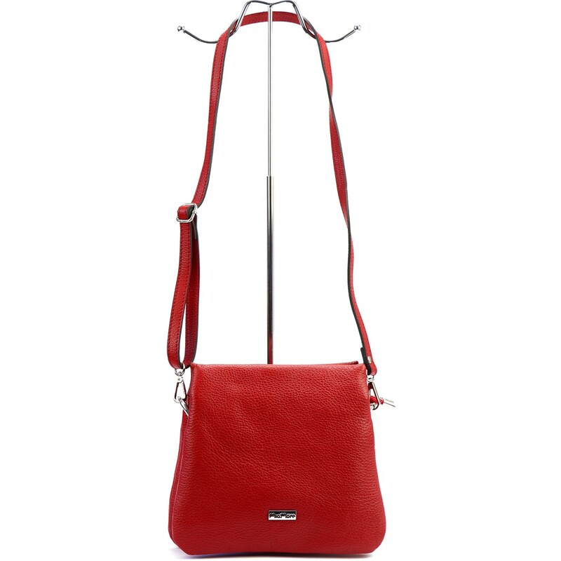 Kožená crossbody kabelka MiaMore 01-022 červená