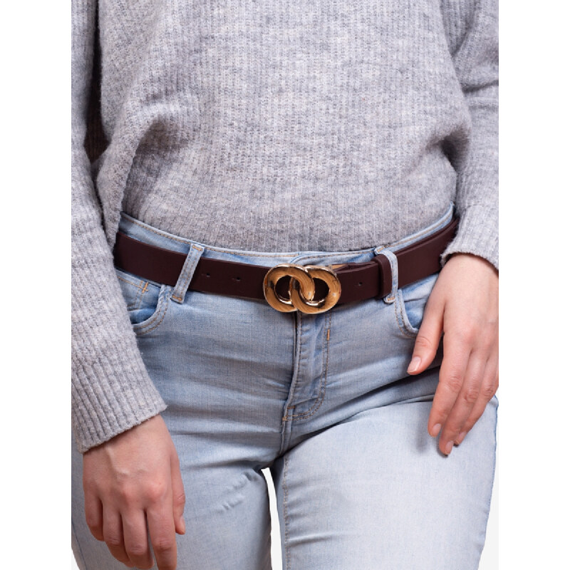 Shelvt women's belt brown