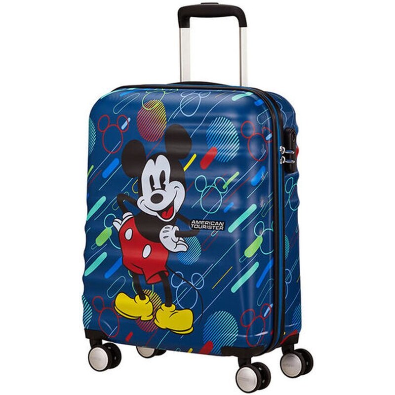 American Tourister Kabinový cestovní kufr Wavebreaker Disney Spinner 36 l šedá