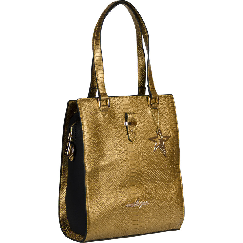 Makgio dámská kabelka v kombinaci zlaté a černé barvy se zlatými detaily