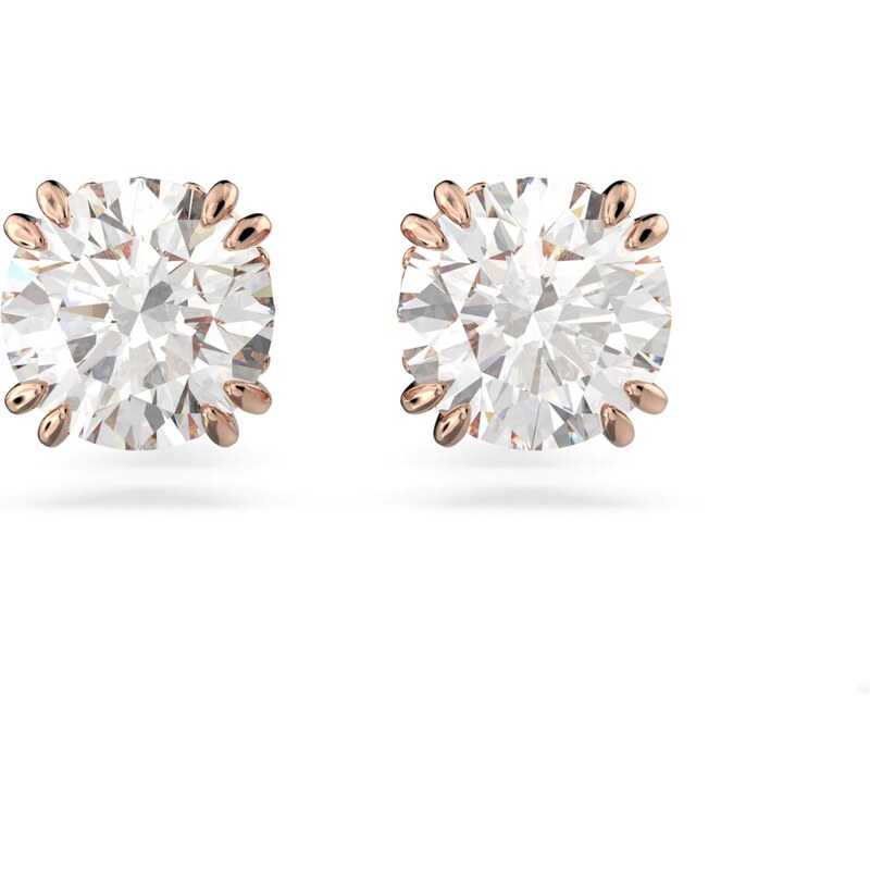 Swarovski Náušnice Stilla růžově zlatá / průhledná