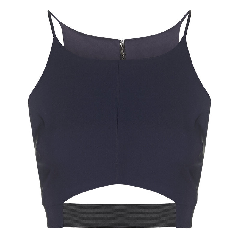 Topshop Elastic Cut-Out Crop Top