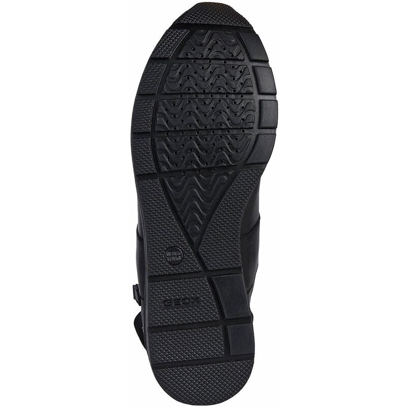 Kožené kotníkové boty Geox Zosma dámské, černá barva, na klínku