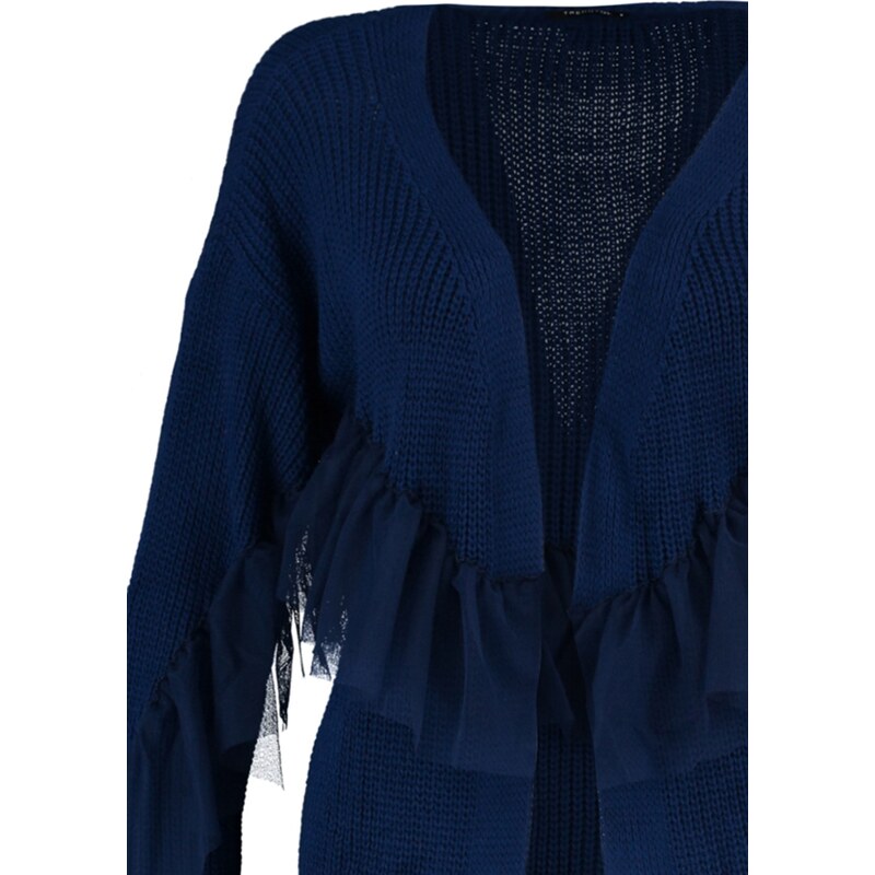 Trendyol Navy Blue Tulle Knitwear Cardigan