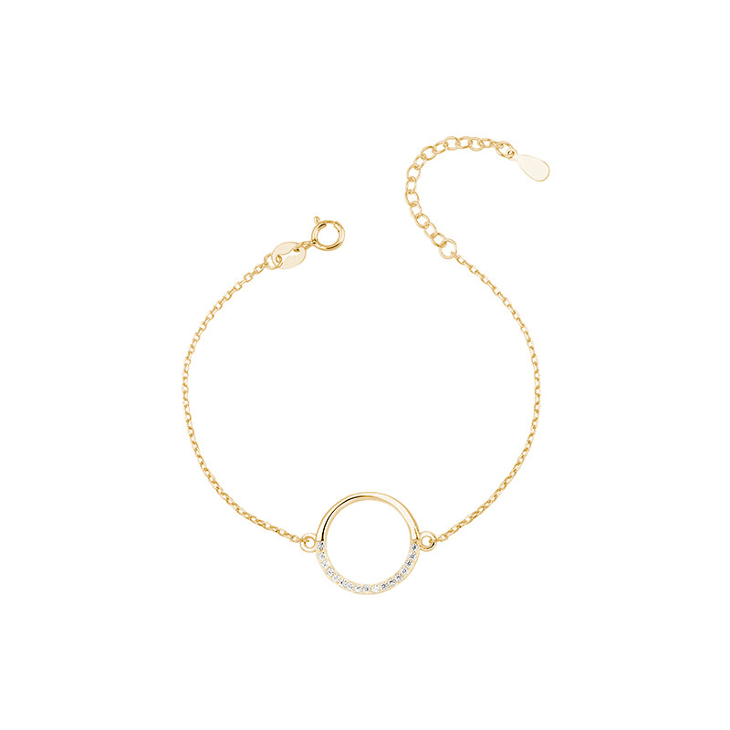 Olivie Stříbrný náramek KRUH GOLD 7020 72854870